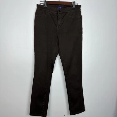 NYDJ Pants Jegging Legging Pants Women Sz 10 Brown Pockets Comfy Skinny Fit - Image 1 of 4