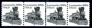 USA 1981 Transportation 2¢ SC #1897A Plate Number Strip of 4 Plate #4 MNH L542 - Bild 1 von 6
