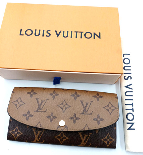 LOUIS VUITTON（LV） Portafoglio lungo Louis Vuitton Monogram Reverse Portafogli Emily M82157 con scatola