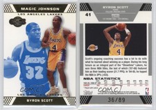 2007-08 Topps Co-Signers Gold Blue /89 Byron Scott Magic Johnson #41.2 HOF