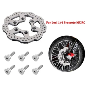 Aluminum Alloy RC Motorcycle Front Brake Disk &Screws For Losi 1/4 Promoto MX - Imagen 1 de 9