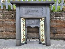 Cast iron combination tiled fireplace