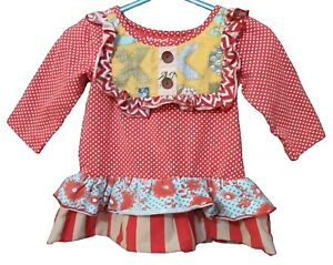 Girls Boutique Mustard Pie Outfit Size 12M