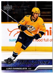 2023-24 Upper Deck Series 1 Young Guns LUKE EVANGELISTA #221 Predators RC Rookie