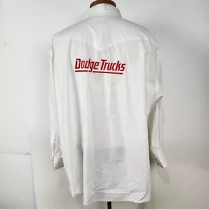 Camisa Publicitaria Para Hombres Wrangler Pearl Snap Camiones Dodge De Colección Años 70 Talla XL - Imagen 1 de 6