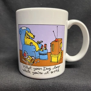 Coffee Mug "What your Dog does while you're at work" canine pet lover cup - Picture 1 of 7