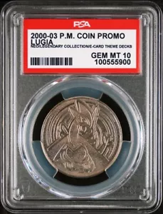 PSA 10 GEM MINT Lugia Metal Coin Pokemon Neo 2000-2003 Deck Promo Vintage Slab - Picture 1 of 2