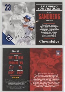 2017 Panini Chronicles Blue /399 Ryne Sandberg #38 HOF