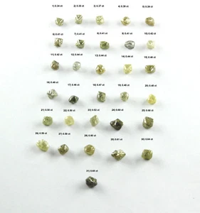 0,34 ~ 0,65 quilates diamantes naturales rudos transparentes brillantes multicolor - Imagen 1 de 2