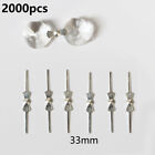 2000 pcs Bowtie Pins Connectors Crystal Prisms Chandelier Lamp Parts Metal Hooks
