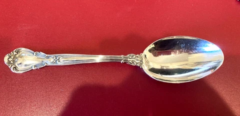 Gorham Chantilly Sterling Silver Serving Spoon No Monogram, 8 3/8", 69grams Cover