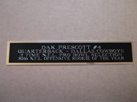 Dak Prescott Football Card Plaque Or Display Case Nameplate 1.5 X 8 Cover