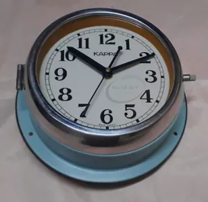 Wall Clock Kappa Vintage Skyblue Decorative Iron - Picture 1 of 5