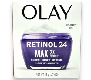 Olay Retinol 24 Max 2x Peptides Night Moisturizer Fragrance-Free 48g/1.7oz. NEW - Picture 1 of 2