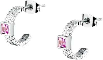 Orecchini Morellato Donna Acciaio Cerchietti Cristallo Rosa _SAVY43 - Immagine 1 di 3