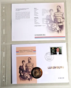 NUMISBRIEF: LUXEMBURG 2 Euro 2012: WILHELM IV. & HENRI, Bimetall, St/bfr, COA N2 - Bild 1 von 4
