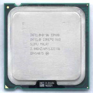 1 x Intel Core 2 Duo 3.00GHz 6M/1333 (SLB9J) E8400 socket 775 CPU processor - Picture 1 of 2