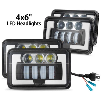 Faros LED Hi-Lo DRL intermitente 4x 4x6" para GMC C1500 C2500 C3500 1982-1986 Foto 1 de 4