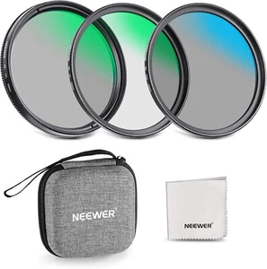 NEEWER 52mm UV/CPL/ND Lens Filter Kit with Hard Shell Storage Case - Picture 1 of 5
