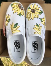 hand painted sunflower vans