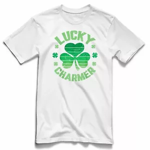 Lucky Charmer Shamrock St Patrick's Day T-shirt For Men & Women Shirt Top - Picture 1 of 9