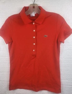 Lacoste Poloshirt Damen Gr. 34 Golf Tennis Logo Flügelärmel Strech... - Bild 1 von 10
