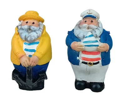 2er Set Figuren Seeleute Kapitän Matrose 6x3,5x4cm maritime Deko (DZ-A) - Bild 1 von 4
