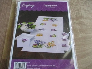 New craftways cross stitch kit Spring Glory table runner - Picture 1 of 5