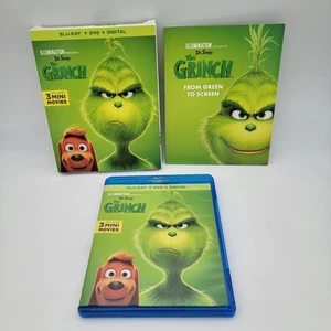 Dr. Seuss' The Grinch Blu-ray & DVD (2018) 2 Disc Set With Book (No Digital) - Picture 1 of 12