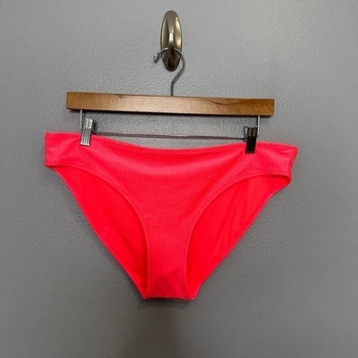AERIE rib shine full coverage bikini bottom in coral size XL NEW NWT Bottom ONLY - Image 1 of 4
