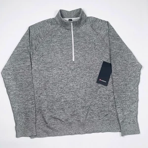 NWT Mens Lululemon Pullover Gray Size M 1/2 Zip - Picture 1 of 6