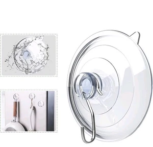 Large Suction Cups & Metal Hook-Glass/ Window 2.5 Inches HOLDS TO 7LBS - 8 PACK - Picture 1 of 9