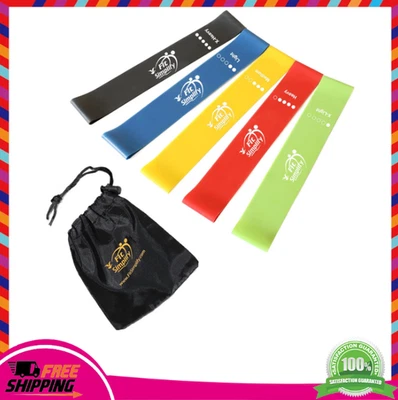 Juego de 5 bandas de bucle de resistencia - Bandas de entrenamiento con guía y bolsa de transporte Foto 1 de 4