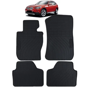 Auto Gummi Fußmatten Schwarz Premium Set passend für BMW X1 E84 09-15 - Picture 1 of 8