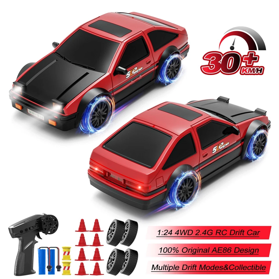 UNISTAR 1:24 4WD RC Drift Car Porsche 30 km/h High Speed Remote Control Racing Toy Gifts