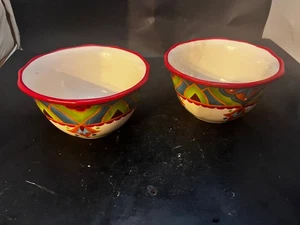 Menge (2) ESPANA "Pascha" Müsli Suppe Salat Schüssel 6" Lifestyle Neuwertig - Bild 1 von 9