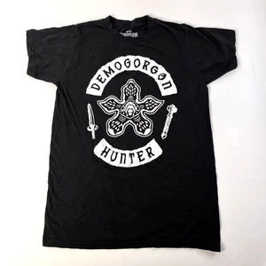 Stranger Things Shirt Mens Small Black Demogorgon Hunter Graphic Tee Netflix - Picture 1 of 7