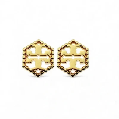 Pendientes Tory Burch MILGRAIN HEXAGONAL en Oro Foto 1 de 4