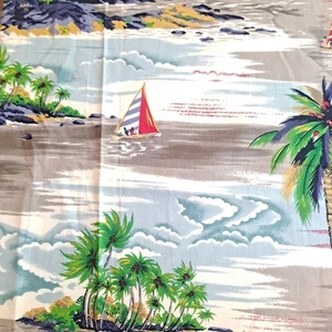 Hawaiians Tropical Trading Company Cotton Blend Fabric 40" X 42" 1997  - Picture 1 of 6