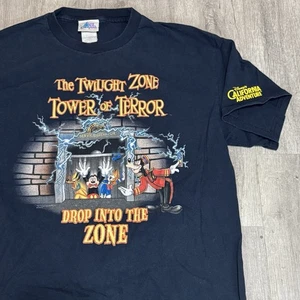 Vintage Disney The Twilight Zone Tower Of Terror Shirt Size Large Blue “drop In” - Picture 1 of 5