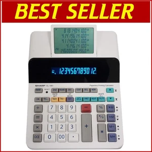 Compact Paperless 12-Digit Calculator with Full-Size Keyboard for Efficiency - Picture 1 of 7