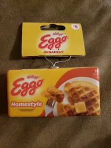 Kelloggs Eggo Homestyle Waffles Ornament Shatterproof Decoupage Ruz Food Novelty - Picture 1 of 2