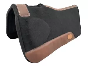 30X28 Klassy Cowgirl 1” Wool Felt Horse Contoured Builtup Saddle Pad Gel Inserts - Picture 1 of 1