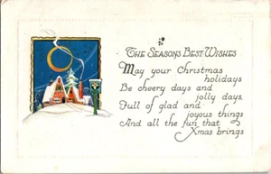 Cartolina Postale Pubblicata 1929 Un Biglietto di Auguri di Natale - Foto 1 di 2