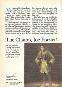 JOE FRAZIER 1972 HOLT DAS SCHWERGEWICHTS-CHAMPION-FEATURE NACH * TOLLES PROFIL! - Bild 1 von 1