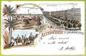 ah0283 - EGIPCIO - POSTAL DE COLECCIÓN - Alejandría - 1898 - Imagen 1 de 1