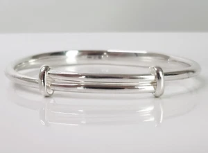 Sterling Silver 925 Bangle Bracelet Adjustable Engraved Lotus Asymmetrical - Picture 1 of 17