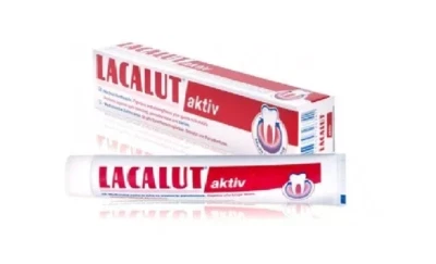 DR. THEISS NATURWAREN LACALUT AKTIV ZAHNPASTA STOPPT ZAHNFLEISCHBLUTEN ANTI PARODONTITIS GESUNDE ZÄHNE