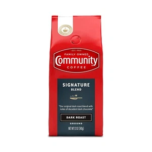 Community Coffee Premium caffè macinato, miscela firmata, tostatura scura, 12 once - Foto 1 di 4