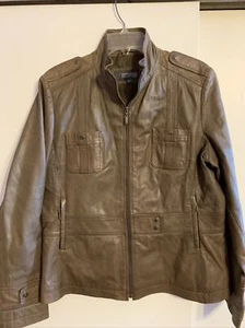 Kenneth Cole Reaction Women’s Leather Jacket Brown Size XL - Picture 1 of 7